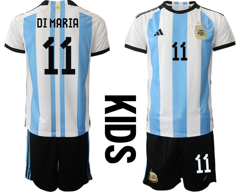 Youth 2022 World Cup National Team Argentina home white #11 Soccer Jerseys->inter milan jersey->Soccer Club Jersey